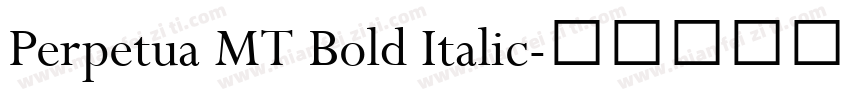 Perpetua MT Bold Italic字体转换